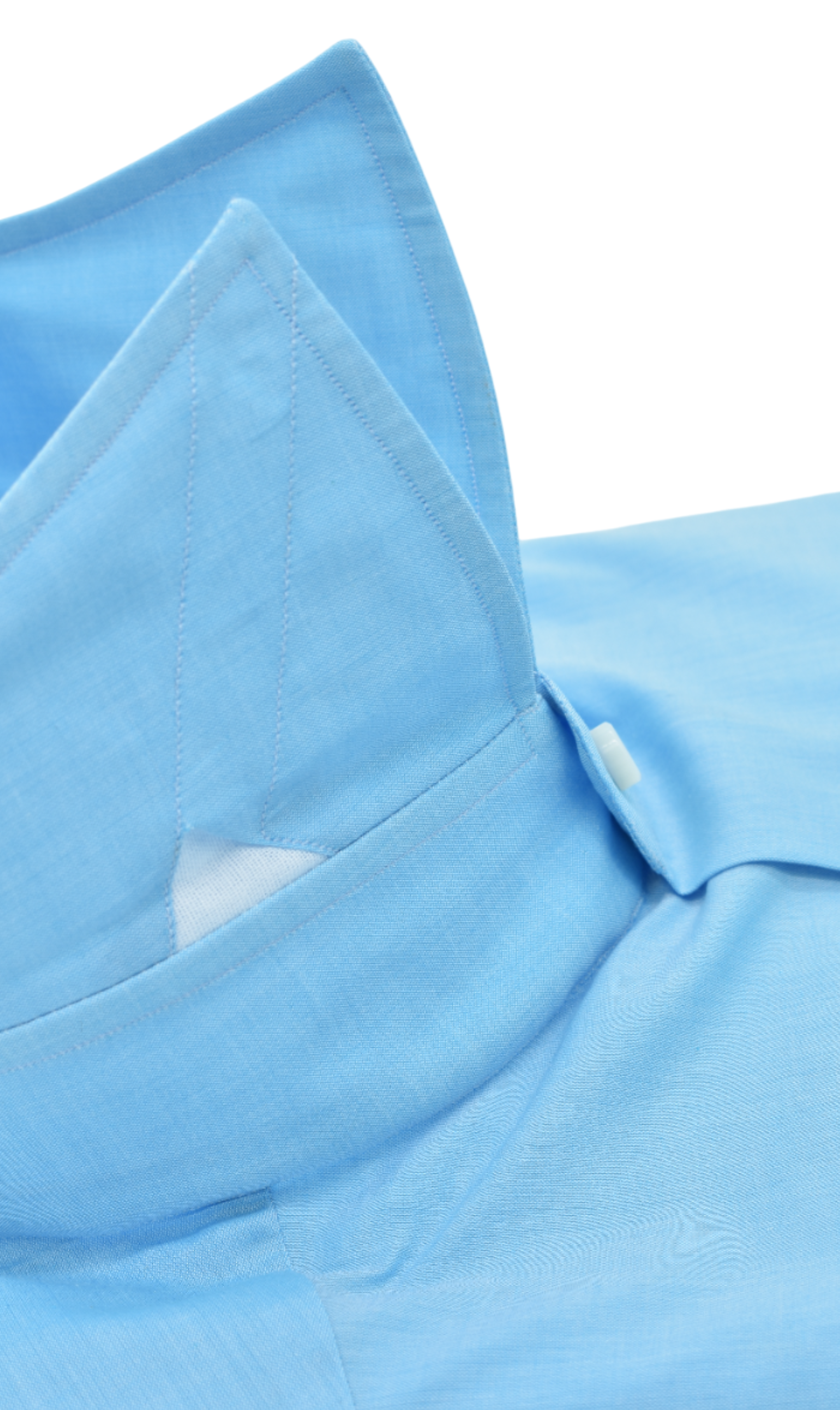 Hemd Handgemacht in Italien 100/2 Vollzwirn Slim Fit Blau