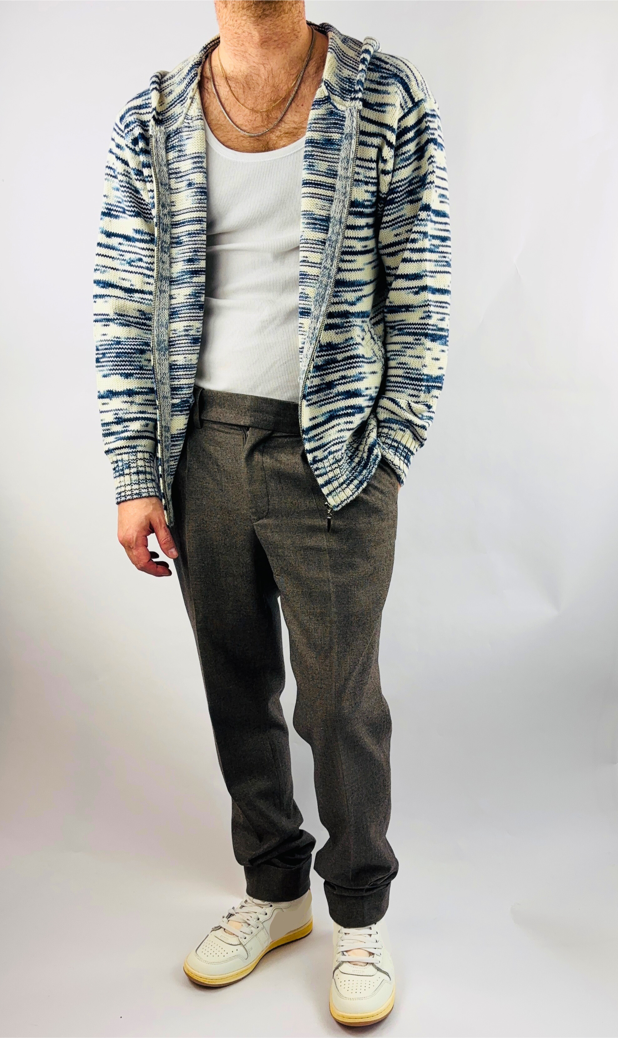 Hoodie Regular Fit Zipper Blau