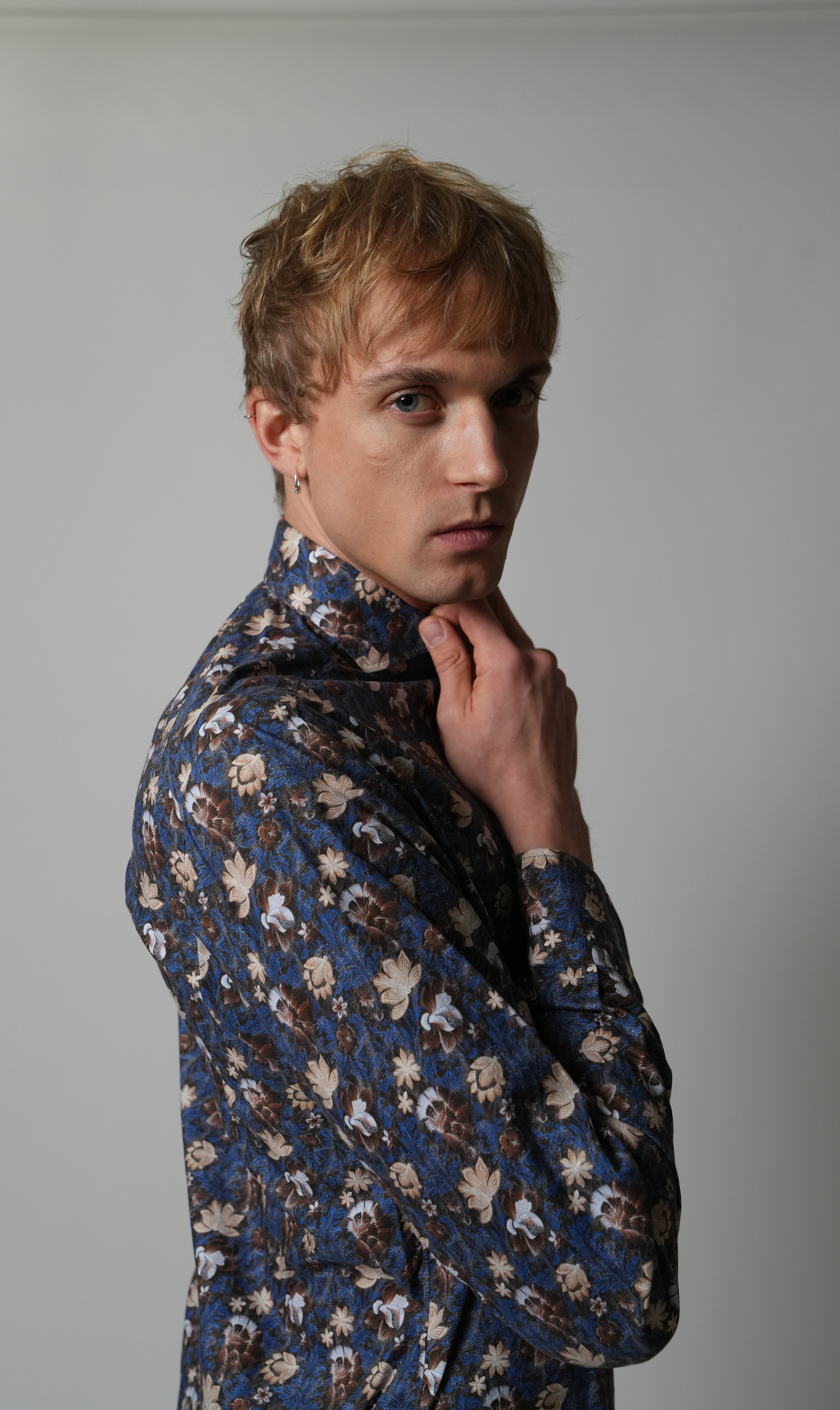 Hemd Handgemacht in Italien Regular Fit Blumen - Sample