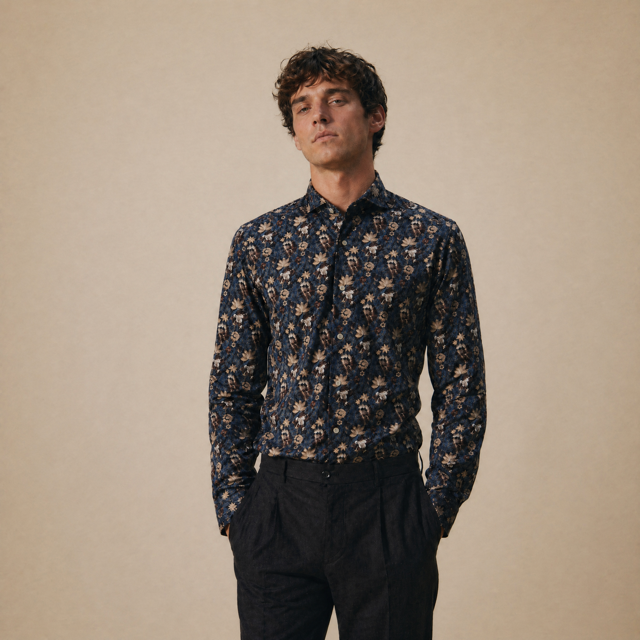 Floral Print Regular Fit Shirt