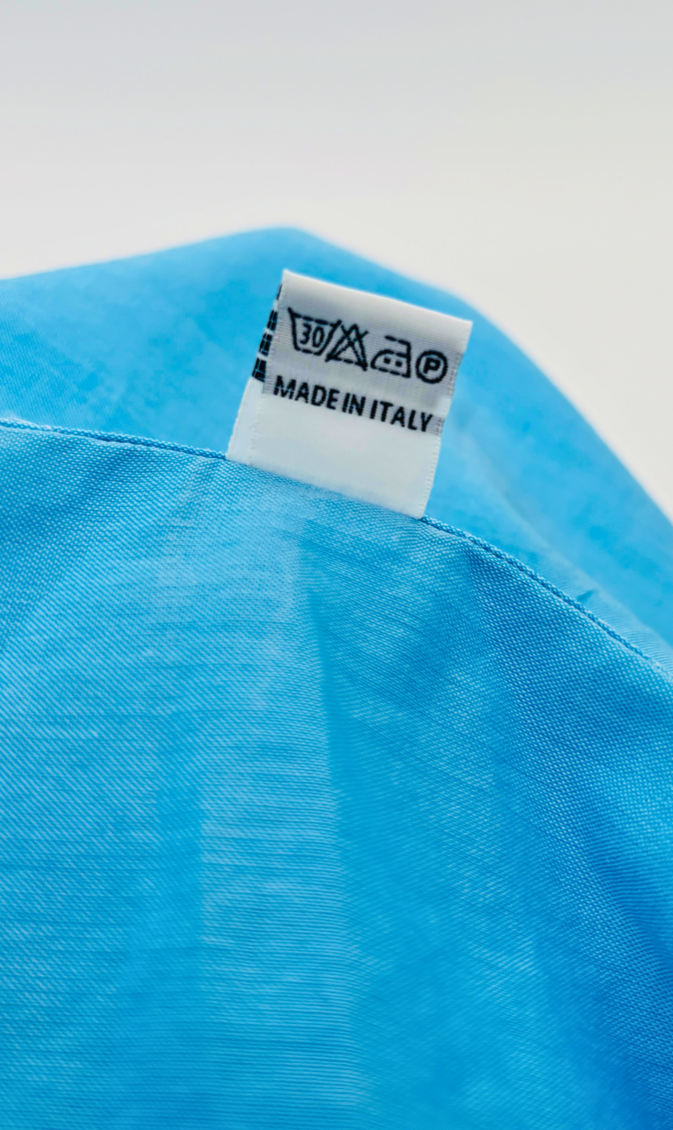 Hemd Handgemacht in Italien 100/2 Vollzwirn Slim Fit Blau