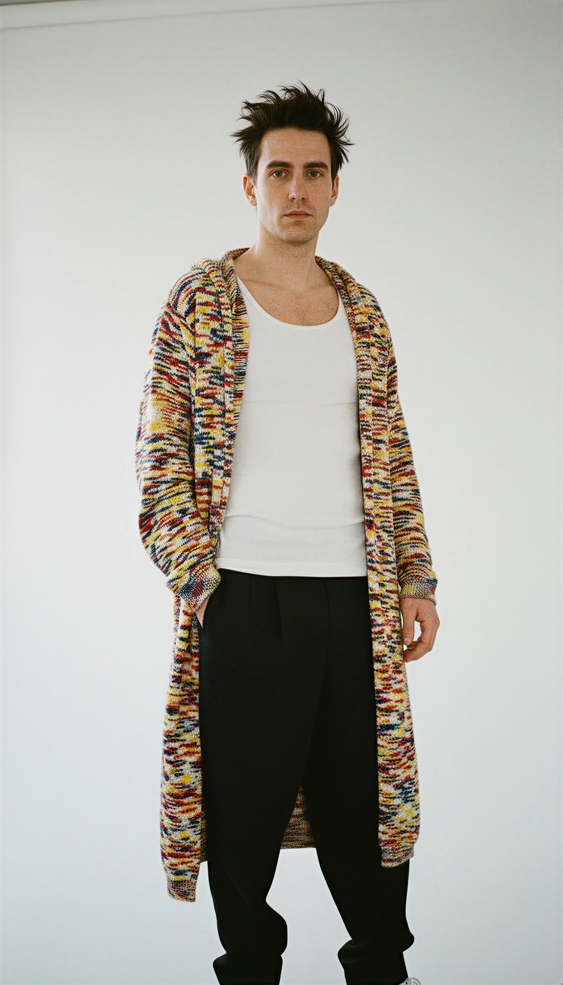 Lazy Cardigan Rainbow aus Baby Alpaka Wolle