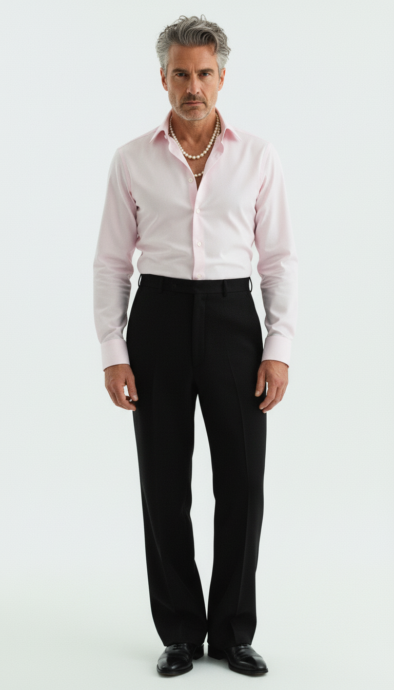 Hemd Handgemacht in Italien Vollzwirn Slim Fit Rosa