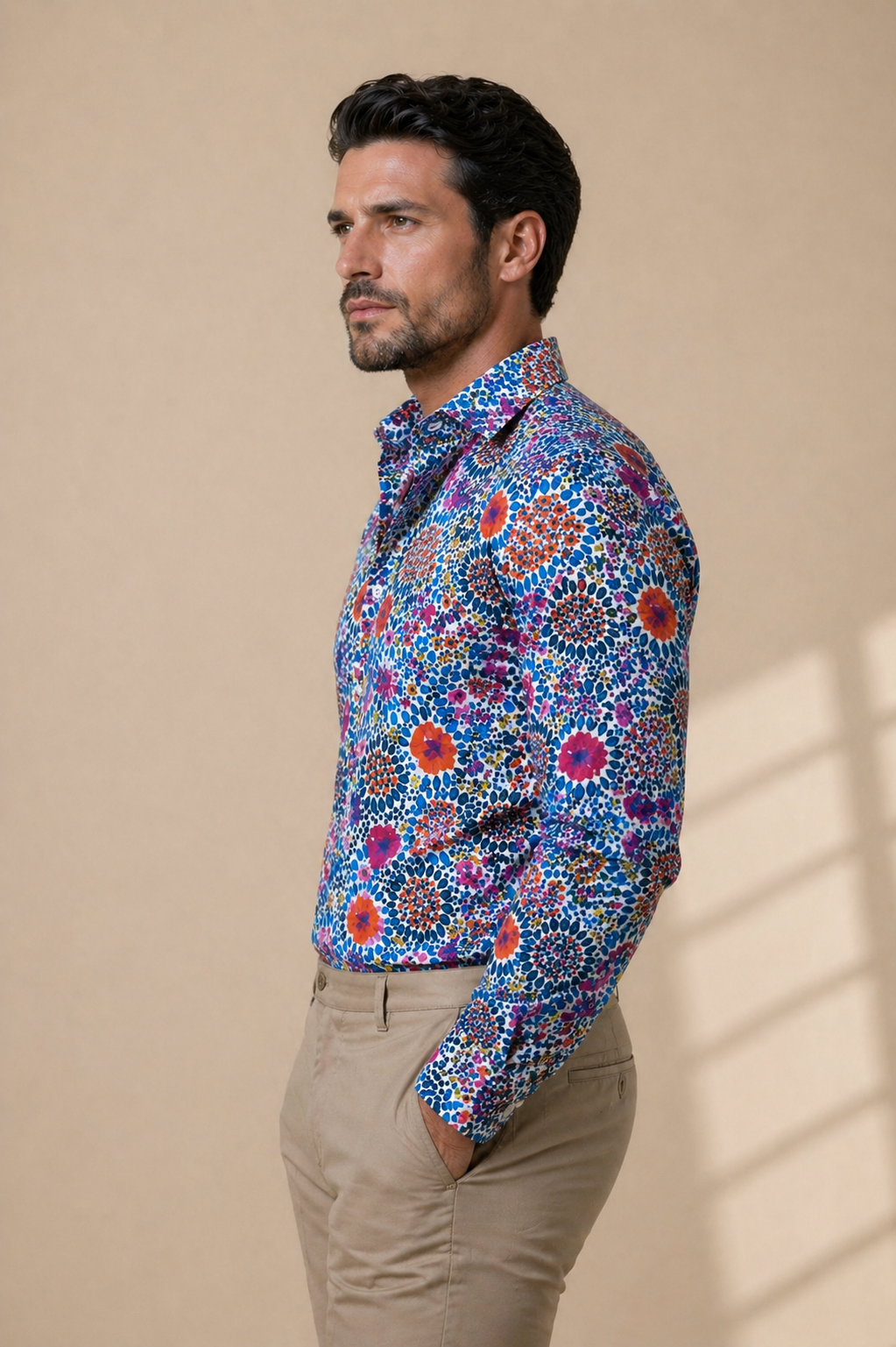 Shirt Handmade in Italy Slim Fit Floral
