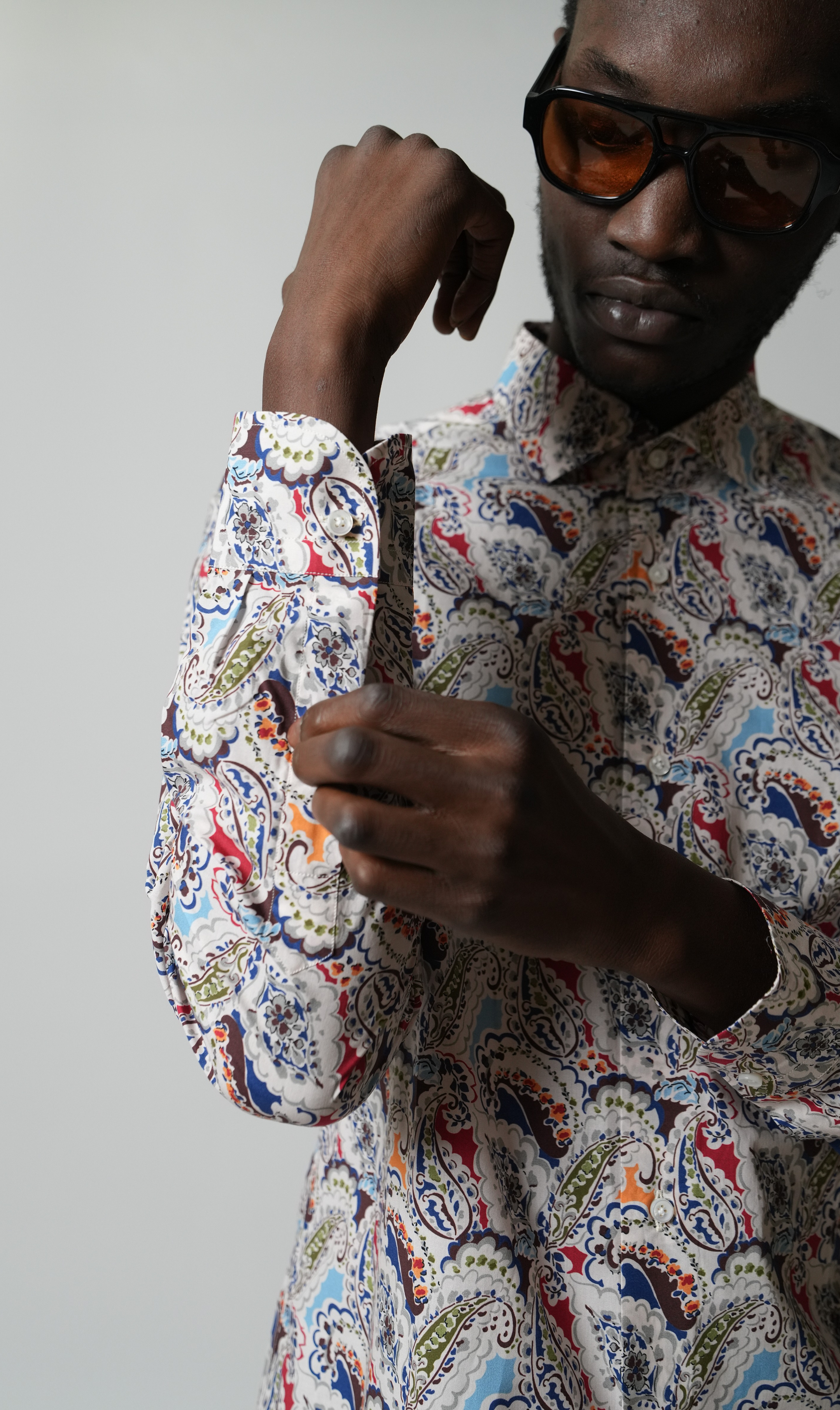 Shirt Handmade in Italy Super Slim Fit Paisley