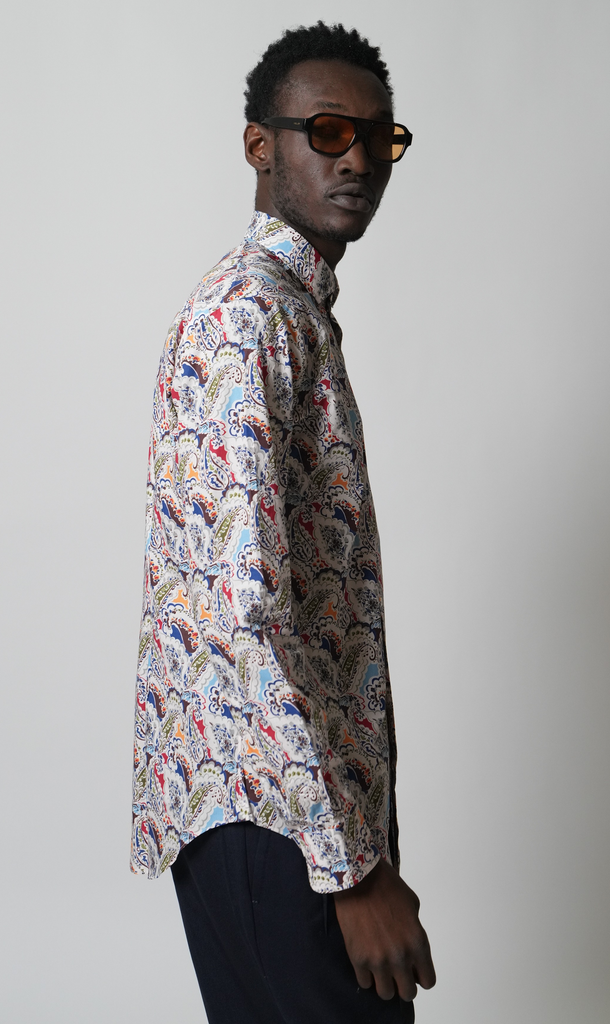 Shirt Handmade in Italy Super Slim Fit Paisley