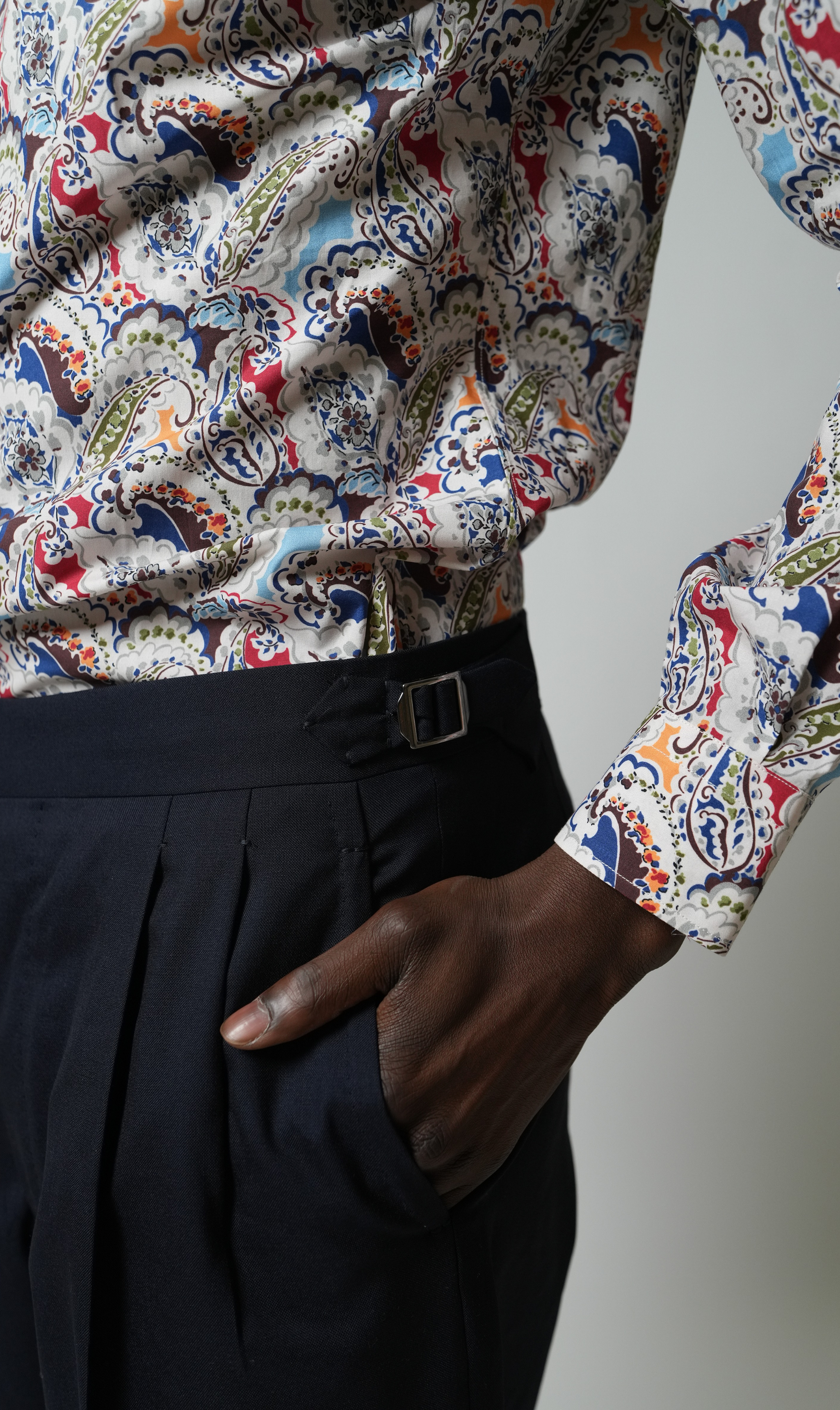 Shirt Handmade in Italy Super Slim Fit Paisley