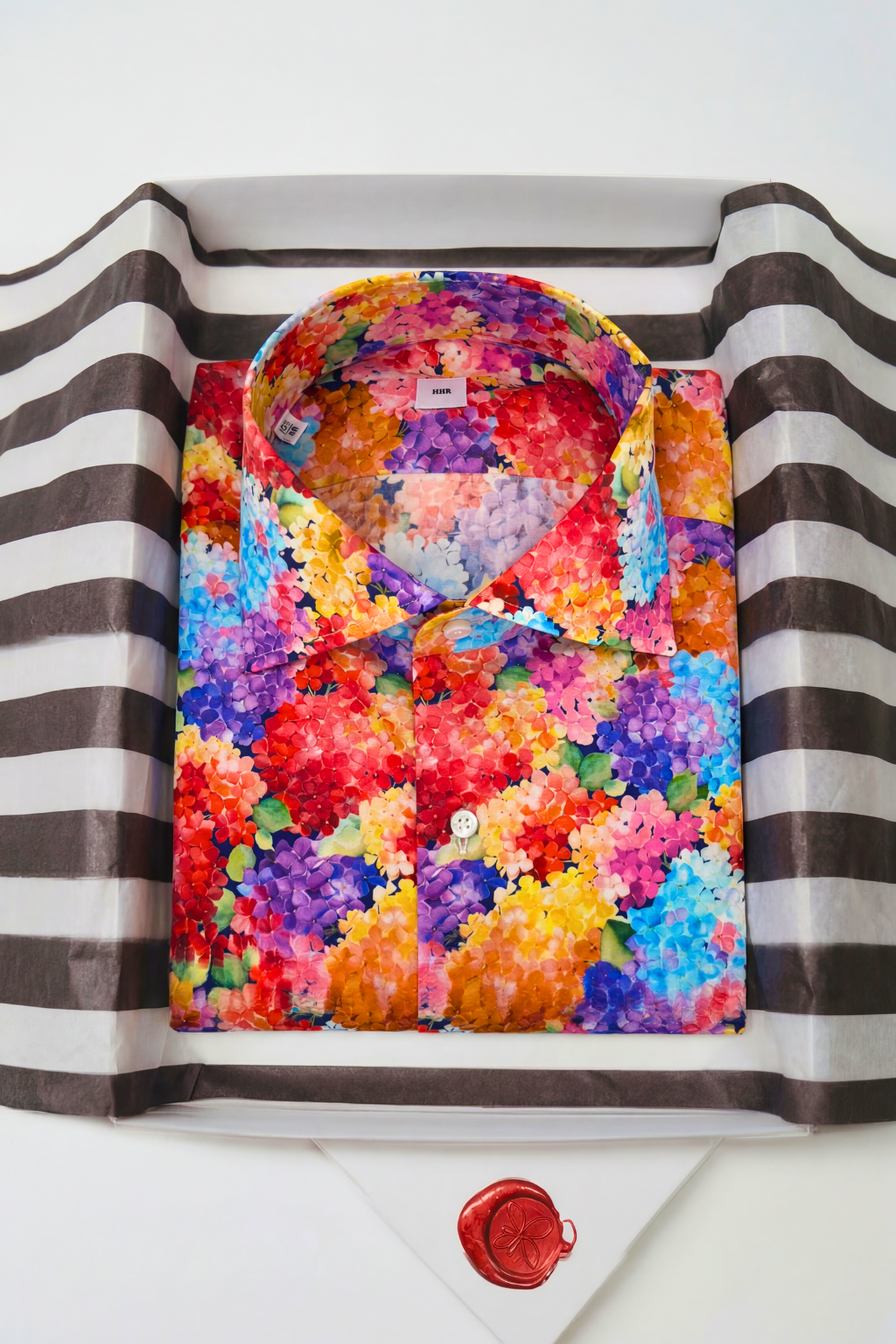 Hydrangea Print Slim Fit Shirt