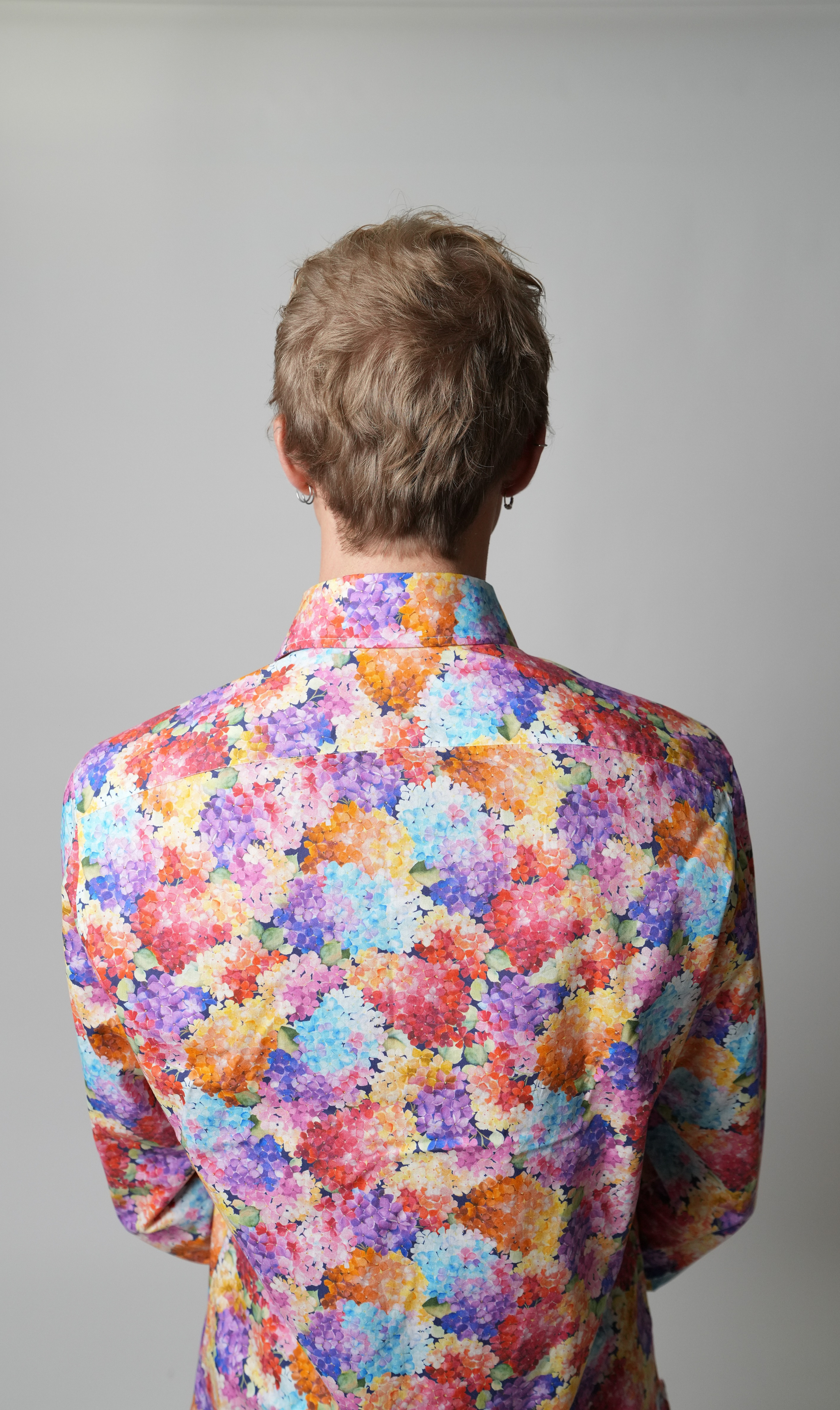 Shirt Handmade in Italy Slim Fit Hydrangeas