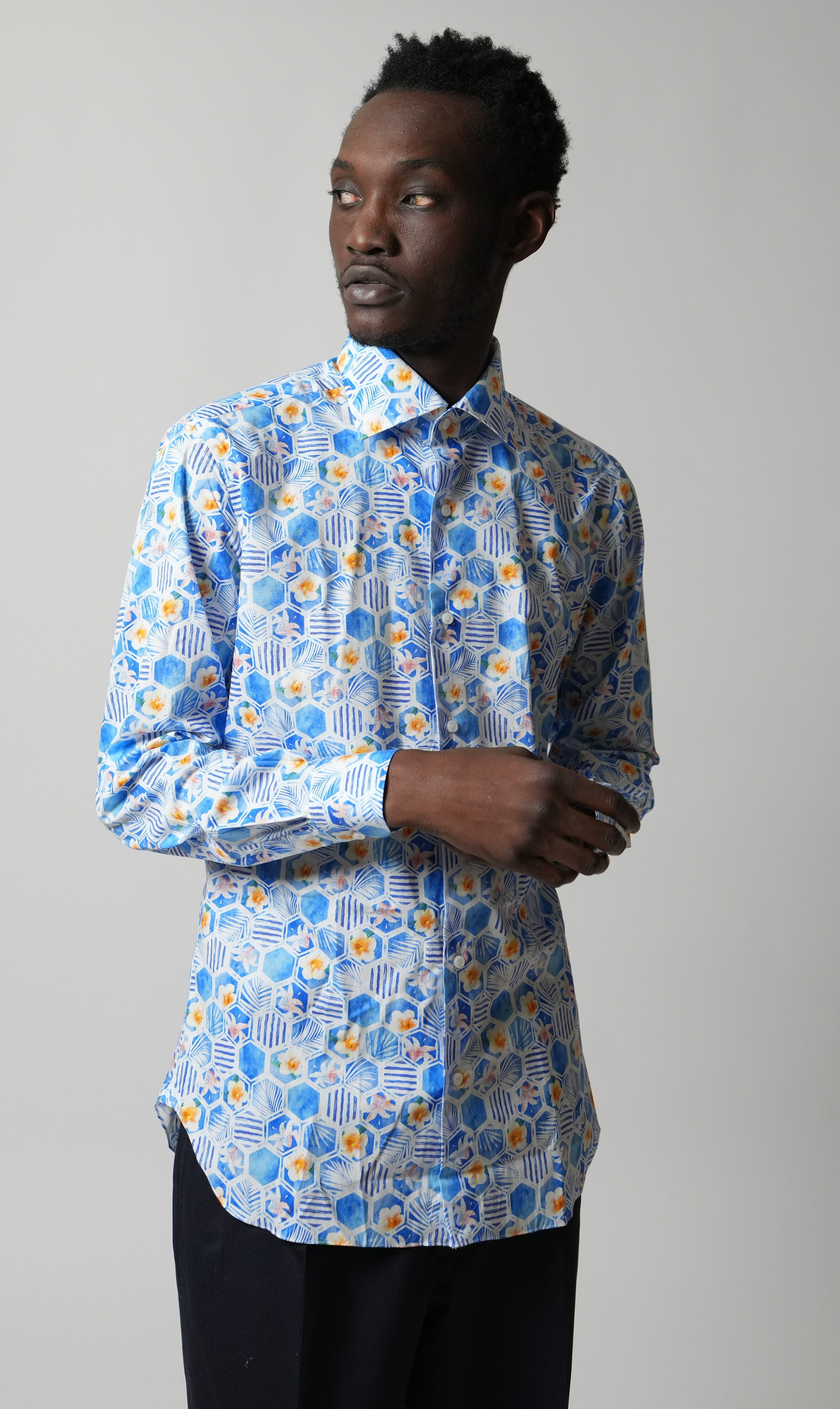 Shirt Handmade in Italy Slim Fit Floral
