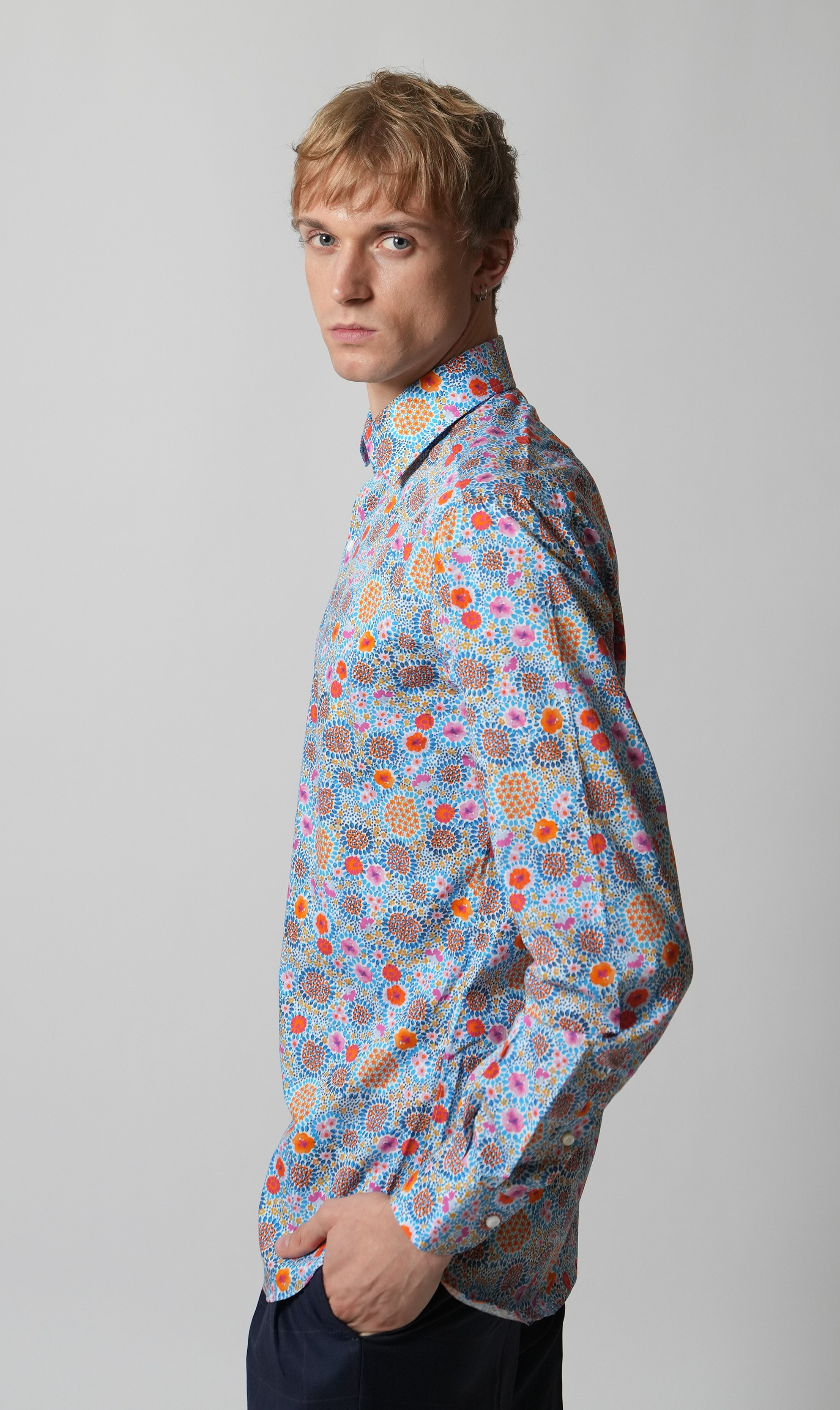 Shirt Handmade in Italy Slim Fit Floral