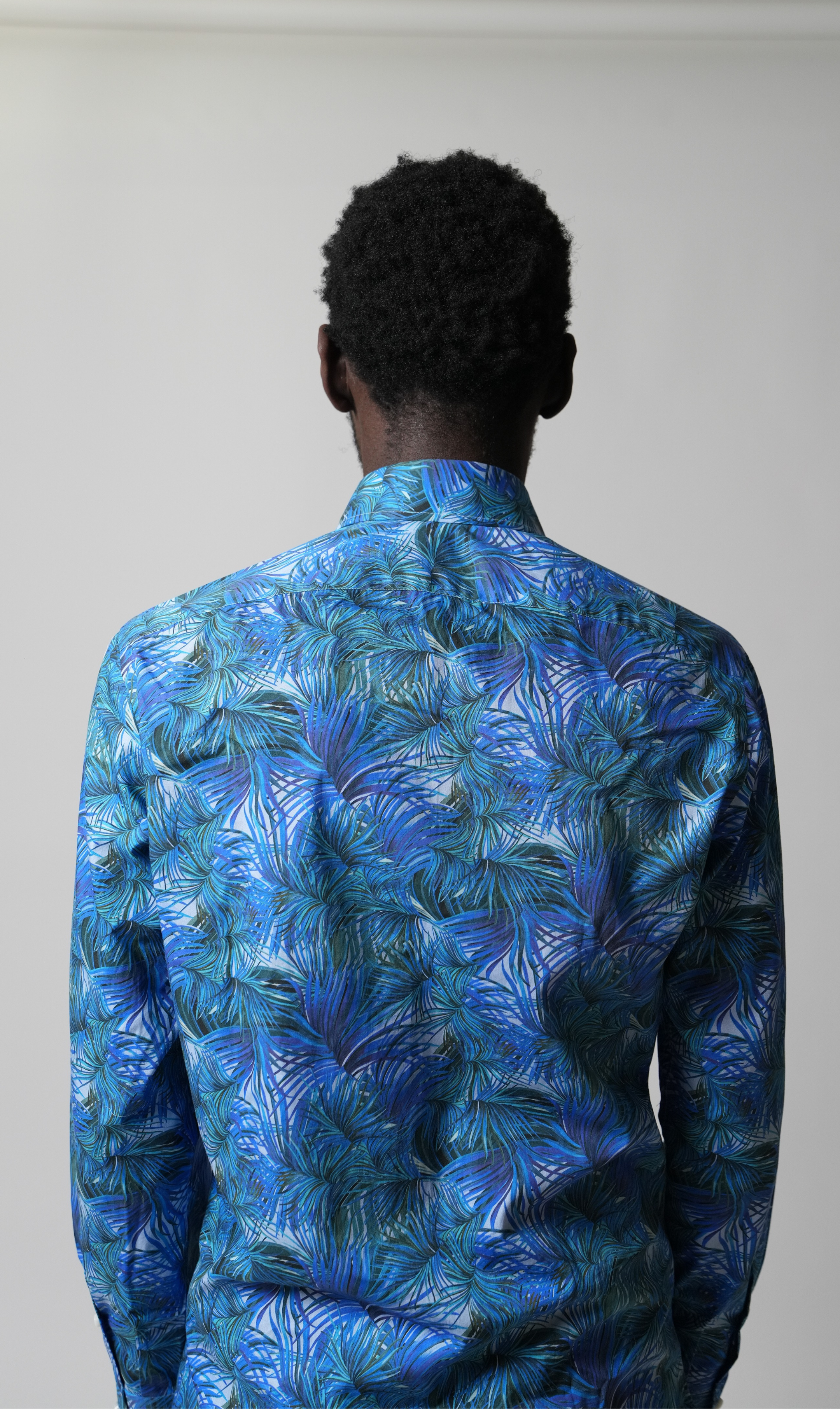 Hemd Handgemacht in Italien Slim Fit Palmen