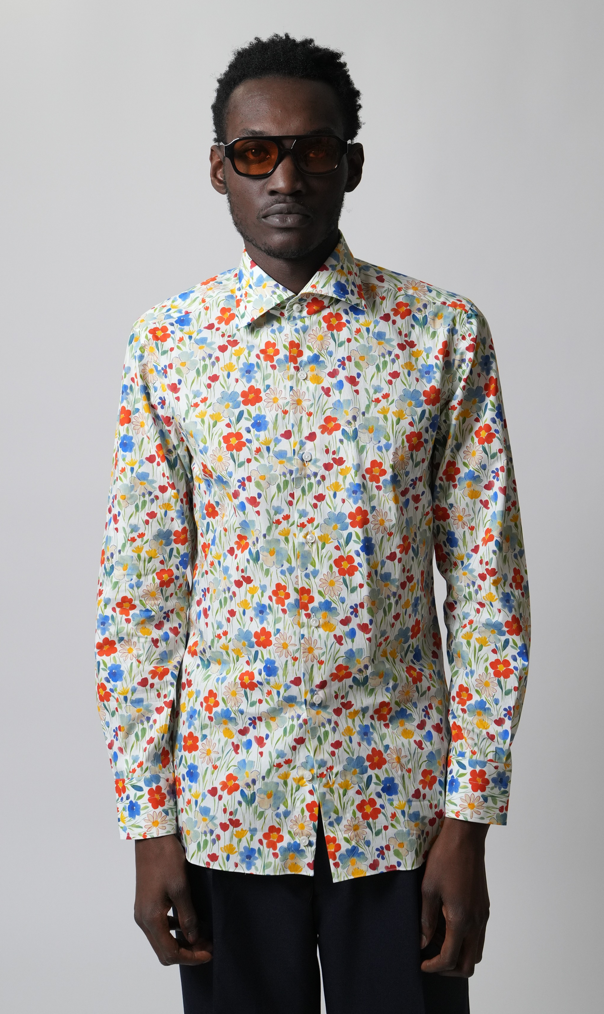 Shirt Handmade in Italy Slim Fit Floral
