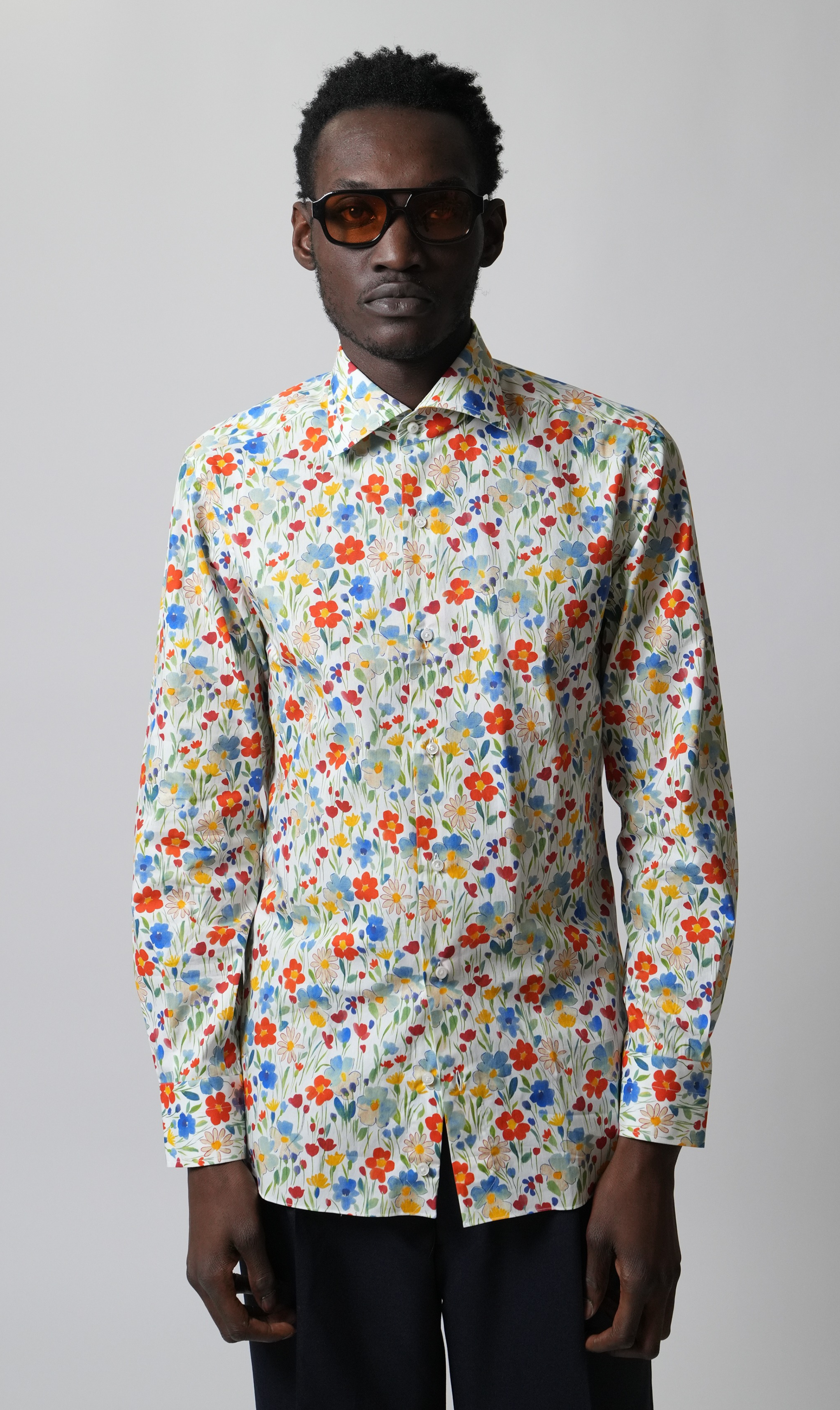 Shirt Handmade in Italy Slim Fit Floral