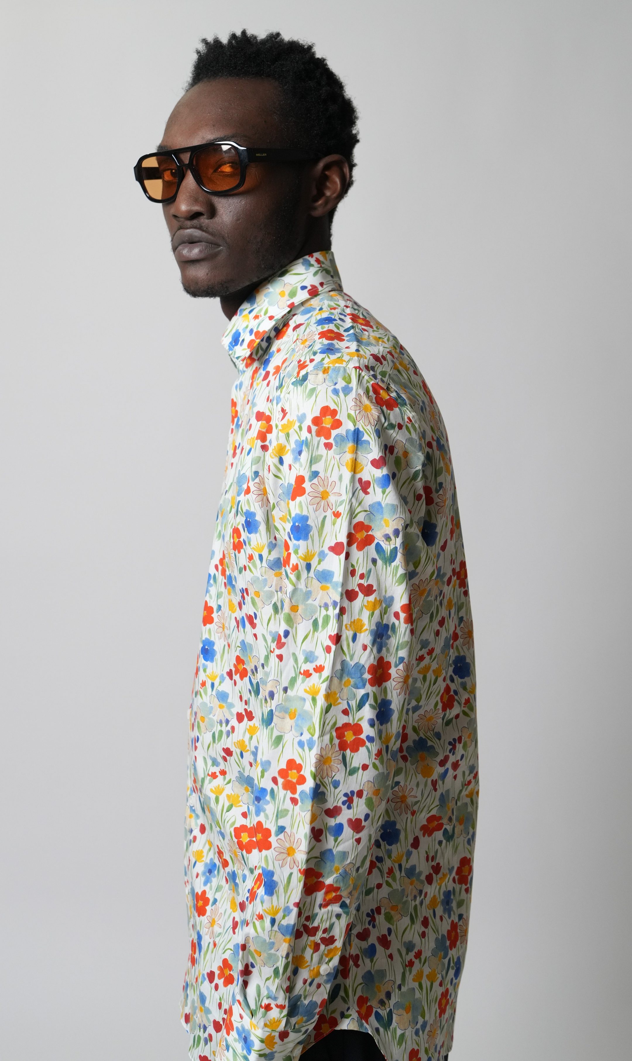 Hemd Handgemacht in Italien Slim Fit Blumen