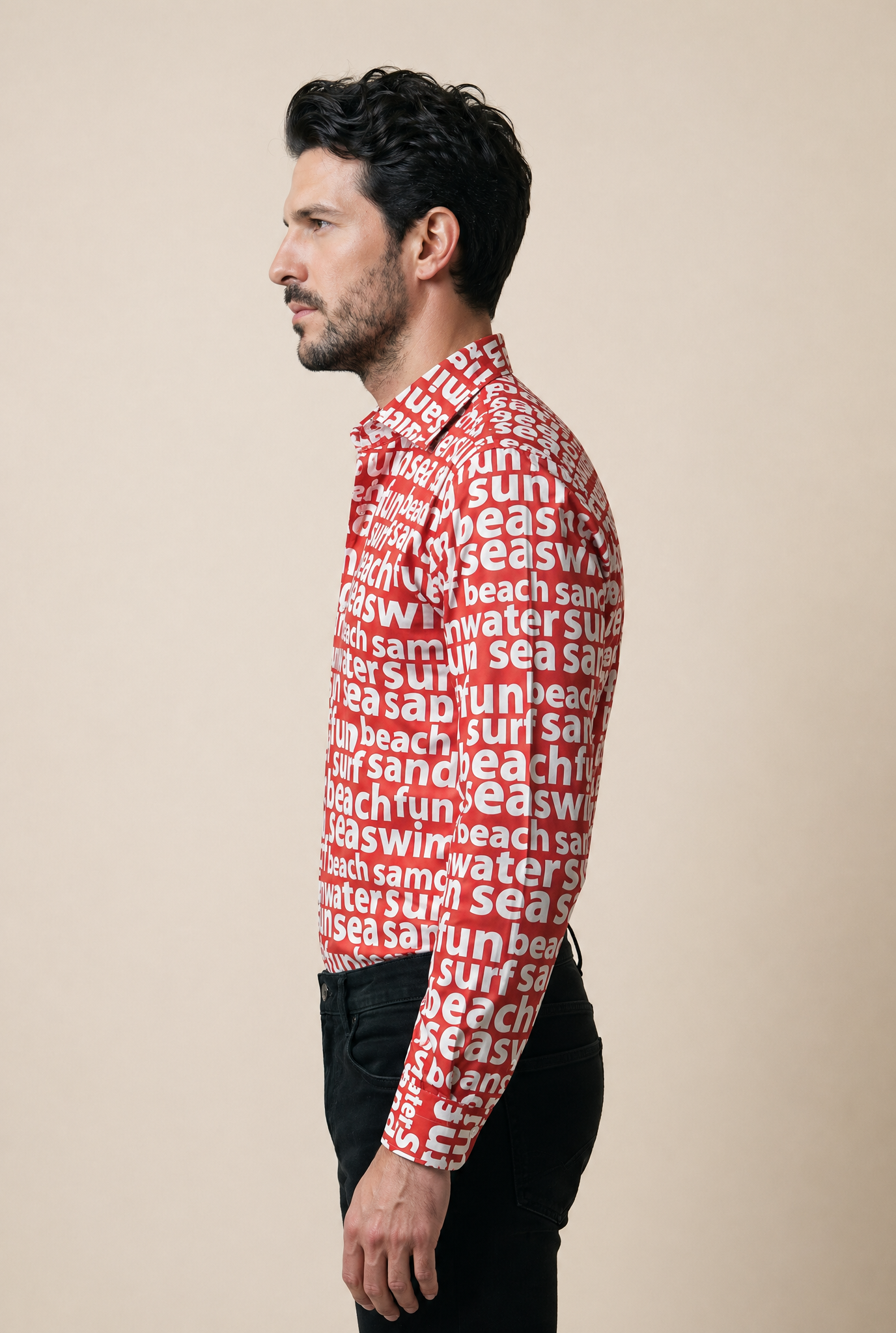 Surfer Print Shirt Slim Fit