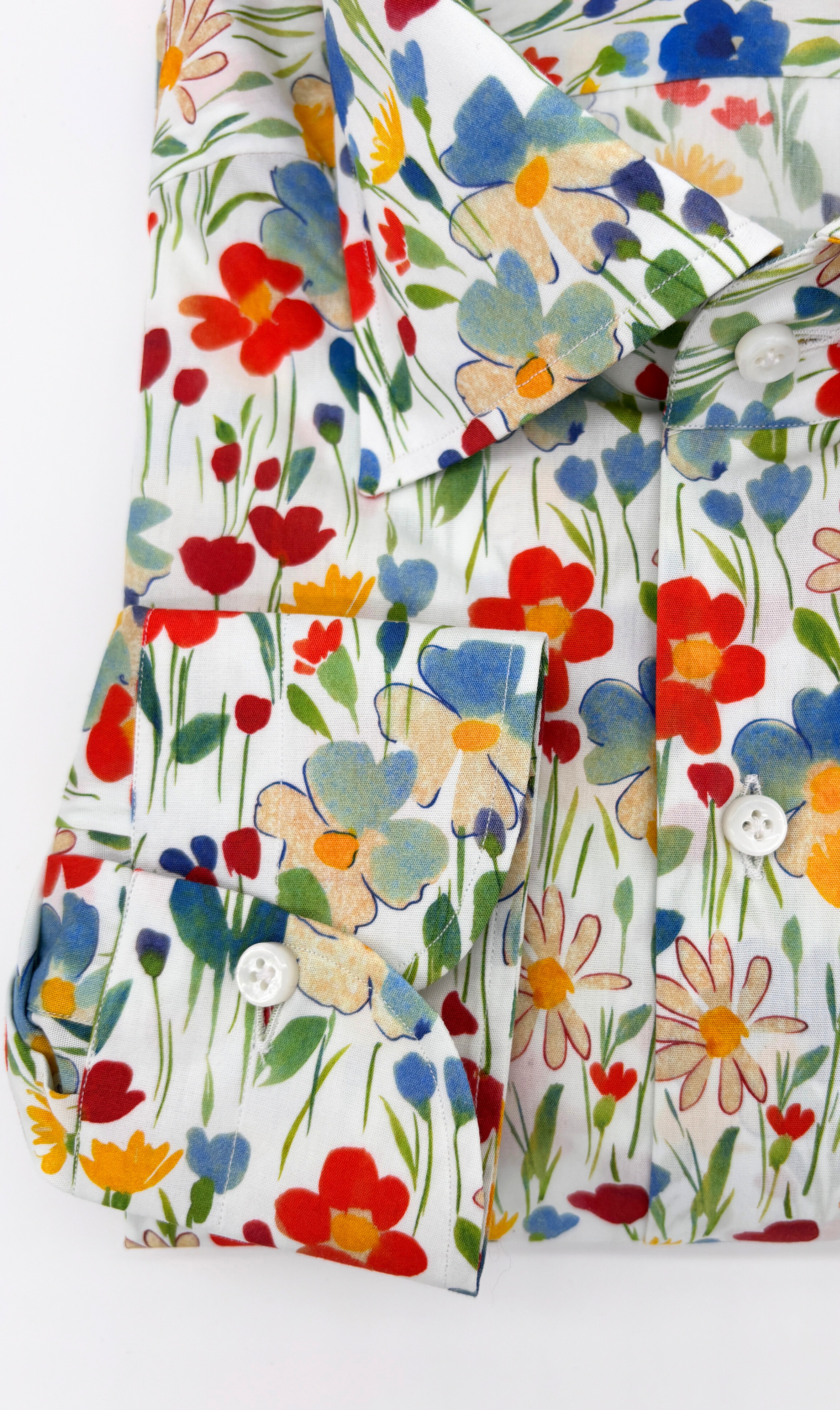 Shirt Handmade in Italy Slim Fit Floral