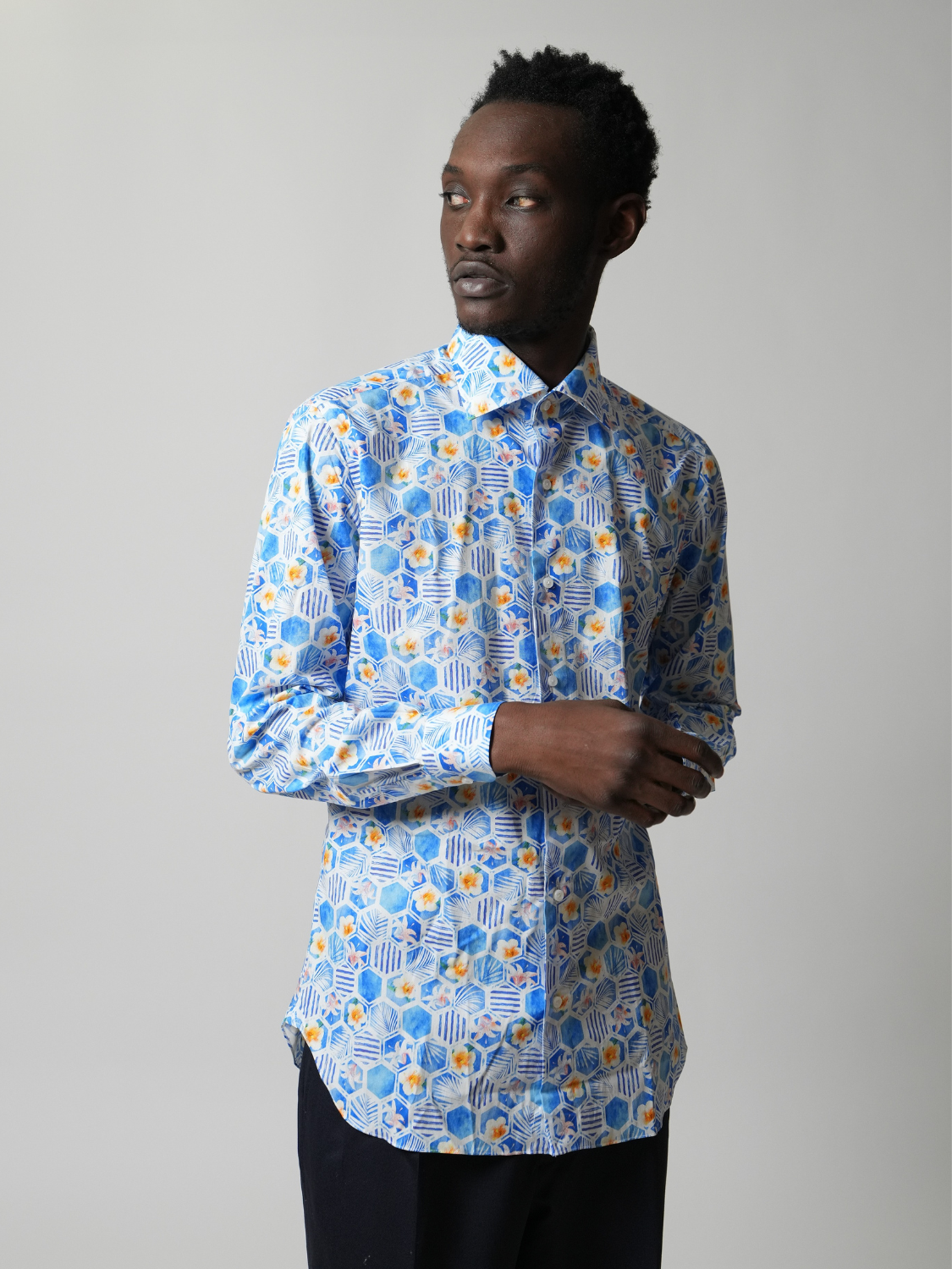 Shirt Handmade in Italy Slim Fit Floral