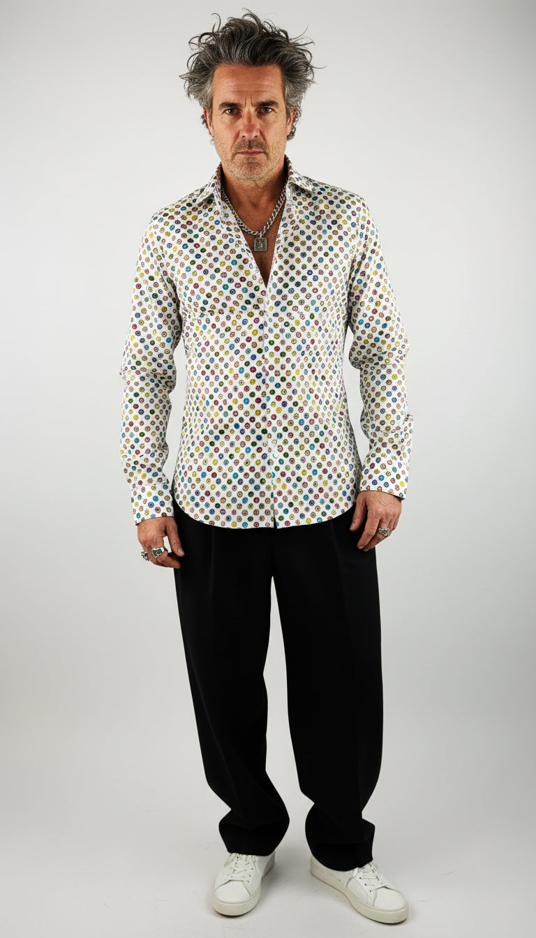 Hemd Handgemacht in Italien Slim Fit Knöpfe