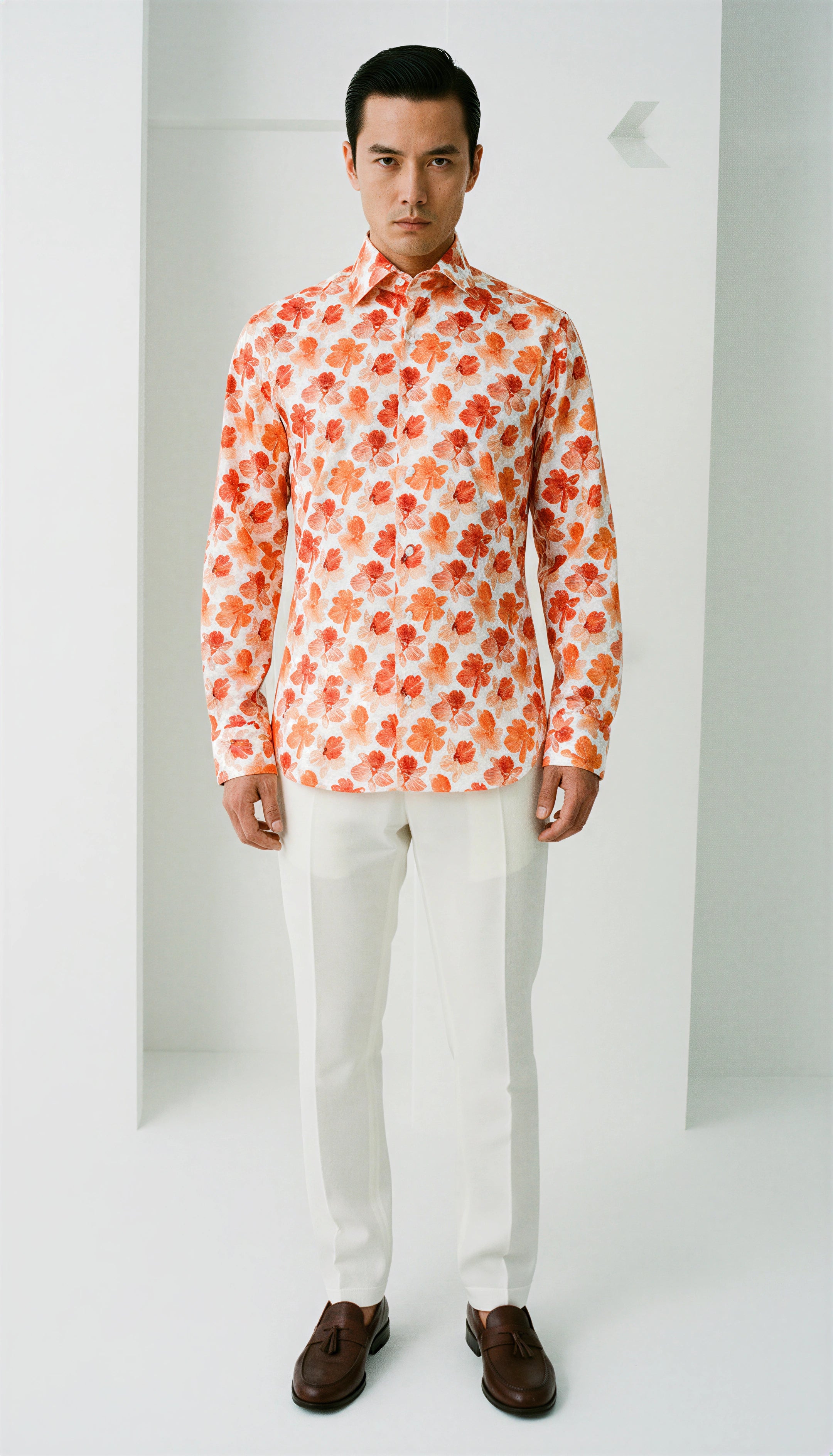 Hemd Handgemacht in Italien Slim Fit Hawaii