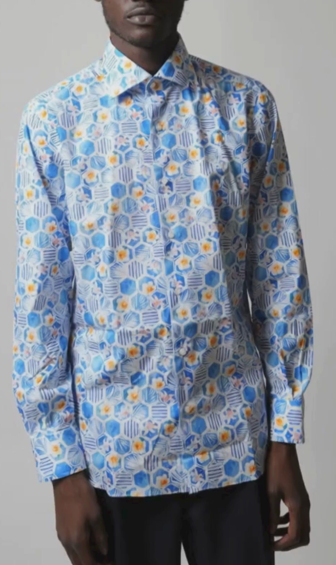 Shirt Handmade in Italy Slim Fit Floral
