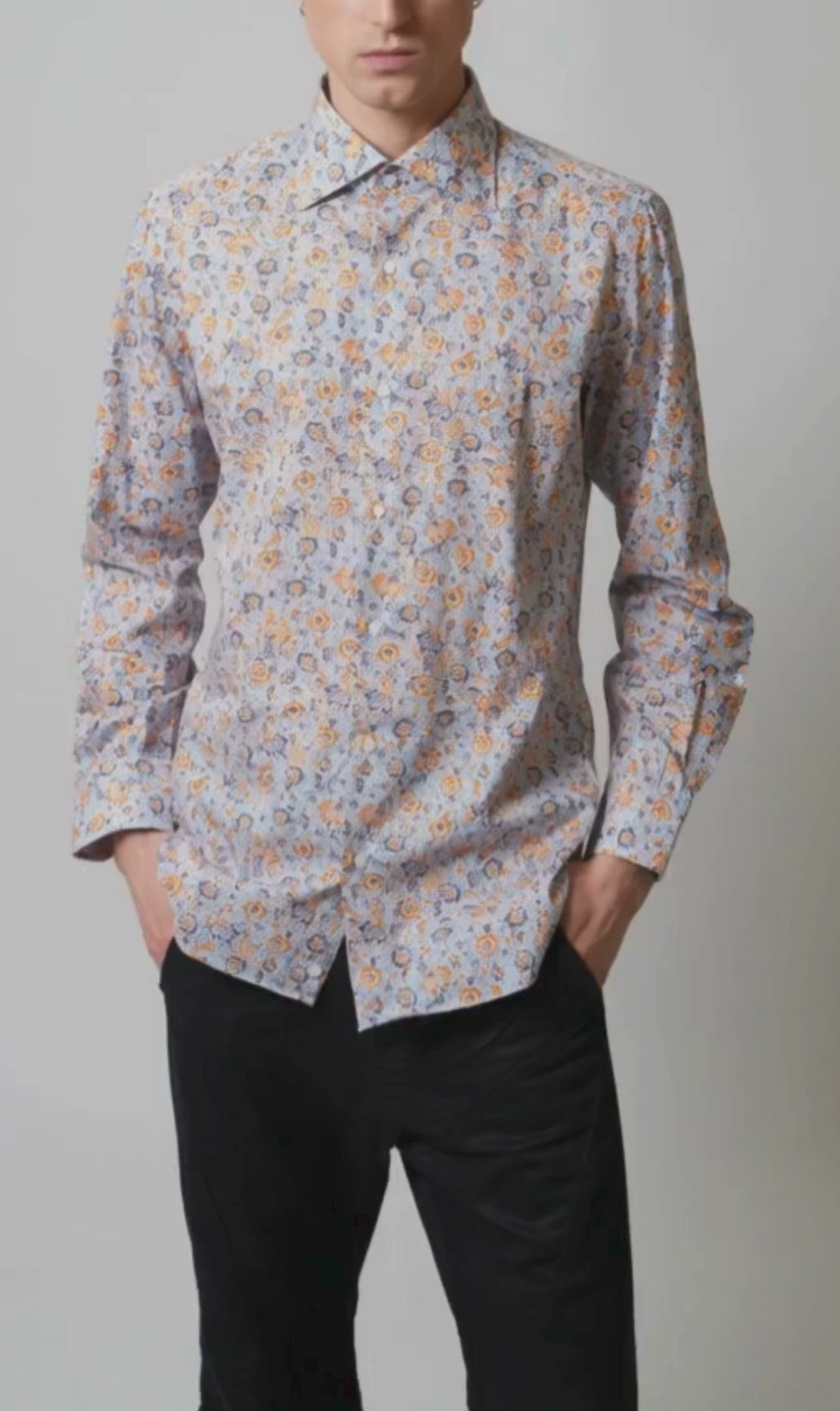 Shirt Handmade in Italy Slim Fit Floral